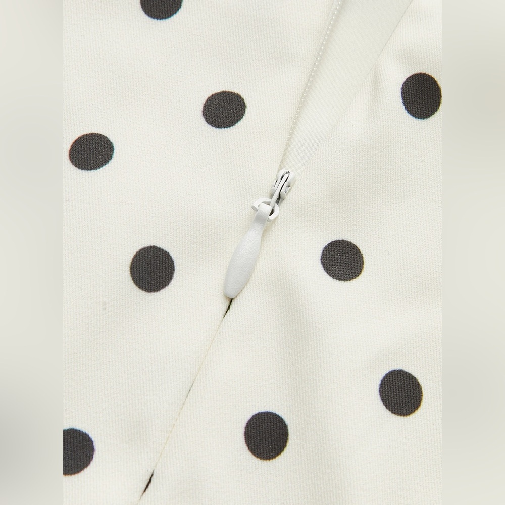 Polka Dot Lace-Up Dress S (Cc1 8) ! Last One! - Picture 2 of 4